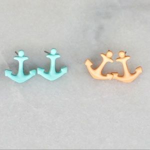 ⚓️2 Pair Anchor Nautical Stud Earrings⚓️